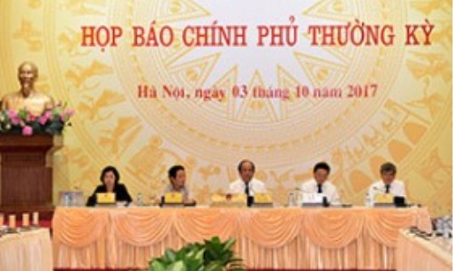 Họp báo Chính phủ thường kỳ tháng 9-2017